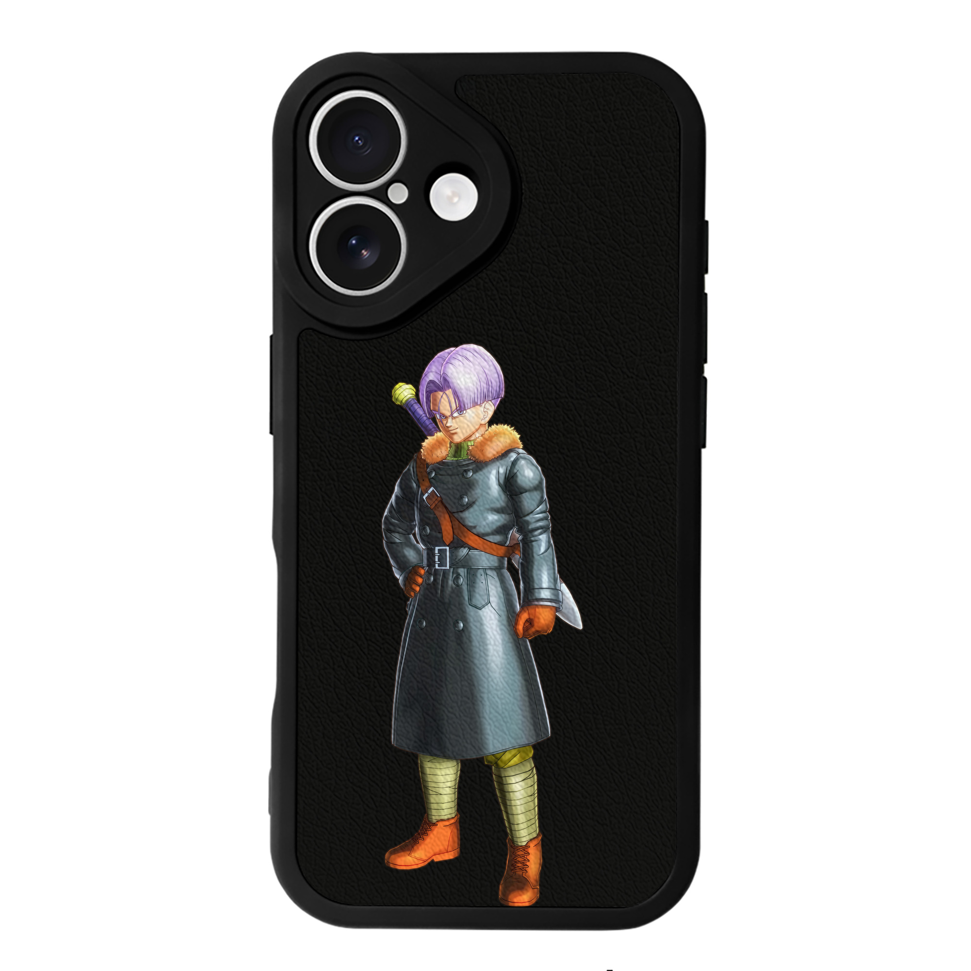 （画像用） ドラゴンボール トランクス（Torankusu）DRAGON BALL Trunks 【iPhone 16シリーズ対応】シリコンスマホケース（レザー調） 材質：シリコン